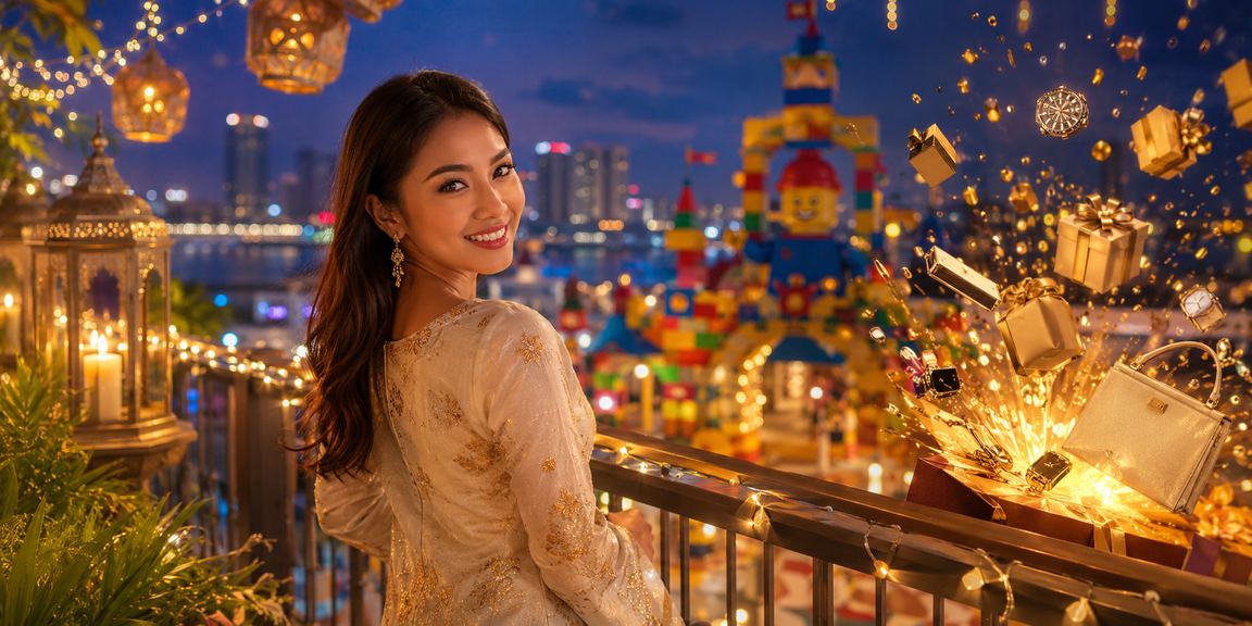 Bonus VIP Hari Raya Malaysia dengan gaya batik yang meriah